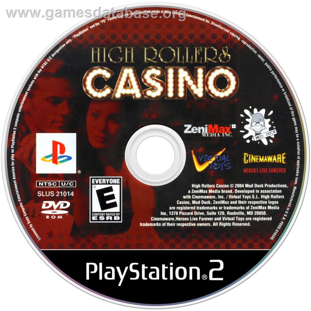 High Rollers Casino - Sony Playstation 2 - Artwork - Cartridge