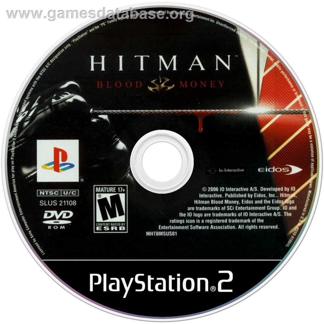 Hitman - Blood Money - Sony Playstation 2 - Artwork - Cartridge