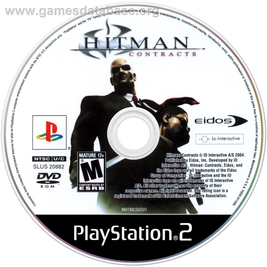 Hitman Contracts - Sony Playstation 2 - Artwork - Cartridge