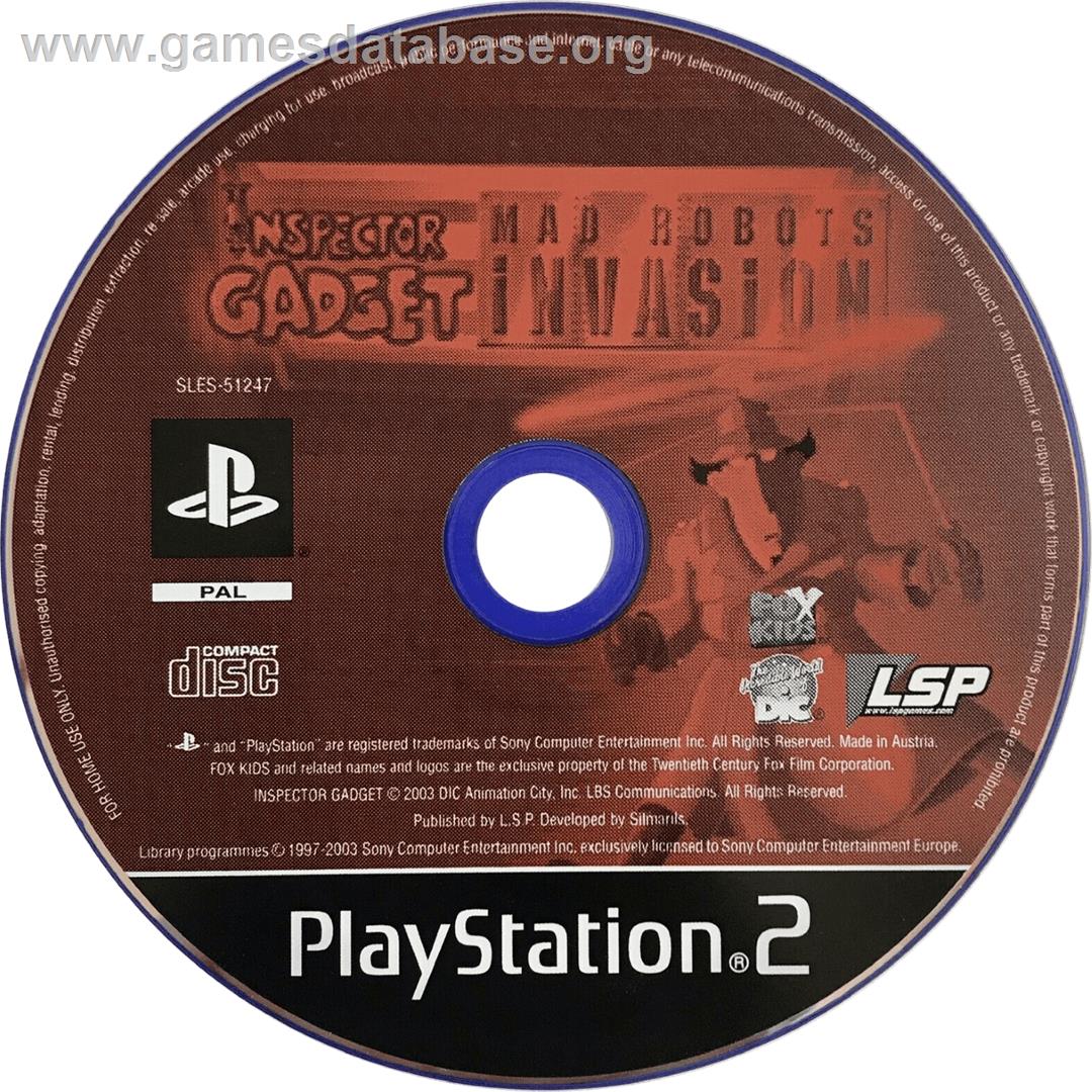 Inspector Gadget - Mad Robots Invasion - Sony Playstation 2 - Artwork - Cartridge