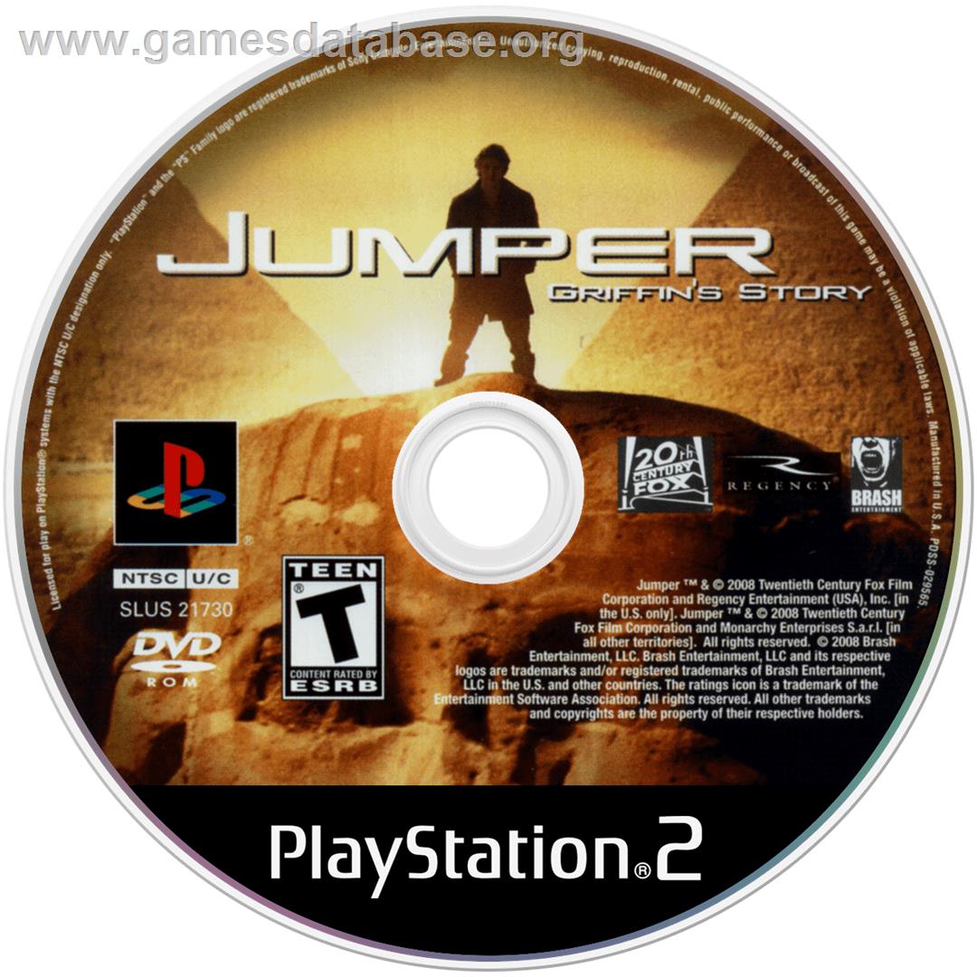 Jumper - Griffin's Story - Sony Playstation 2 - Artwork - Cartridge