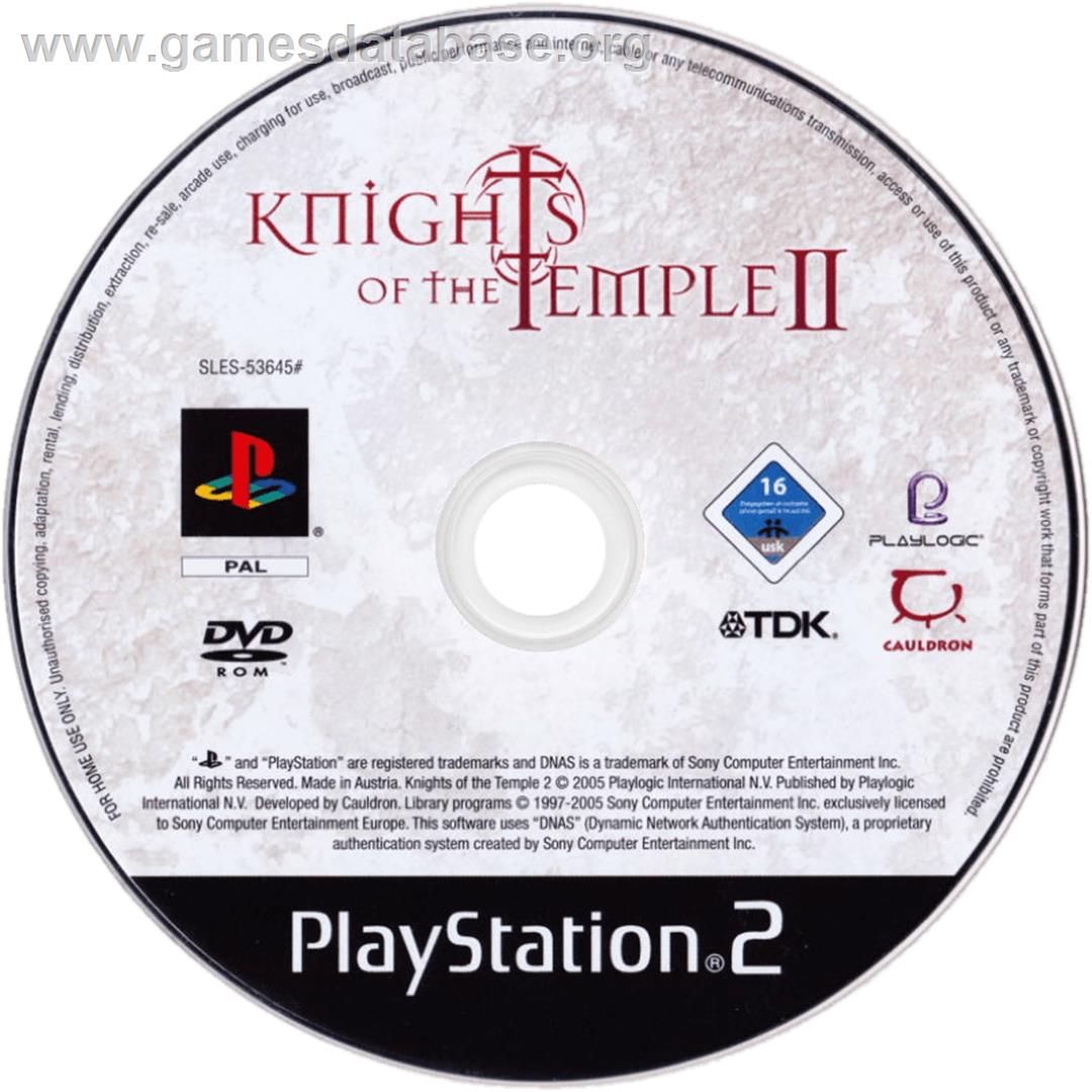 Knights Of The Temple 2 - Sony Playstation 2 - Artwork - Cartridge
