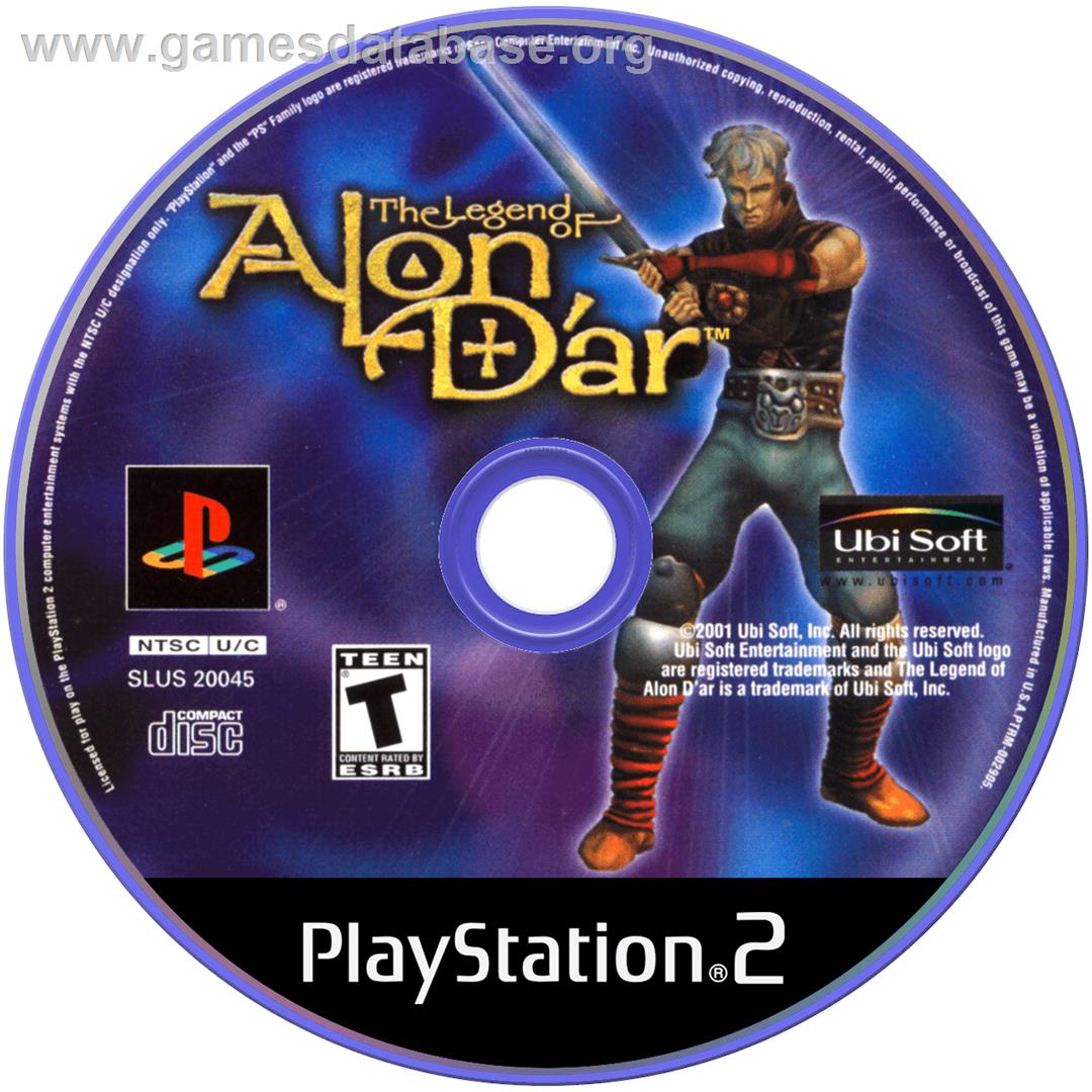 Legend Of Alon D'ar - Sony Playstation 2 - Artwork - Cartridge