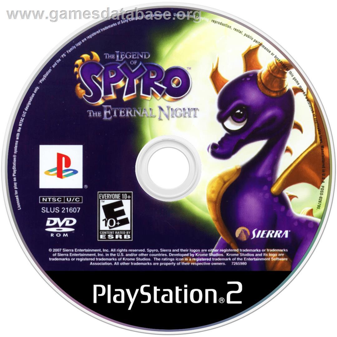 Legend Of Spyro - The Eternal Night, The - Sony Playstation 2 - Artwork - Cartridge