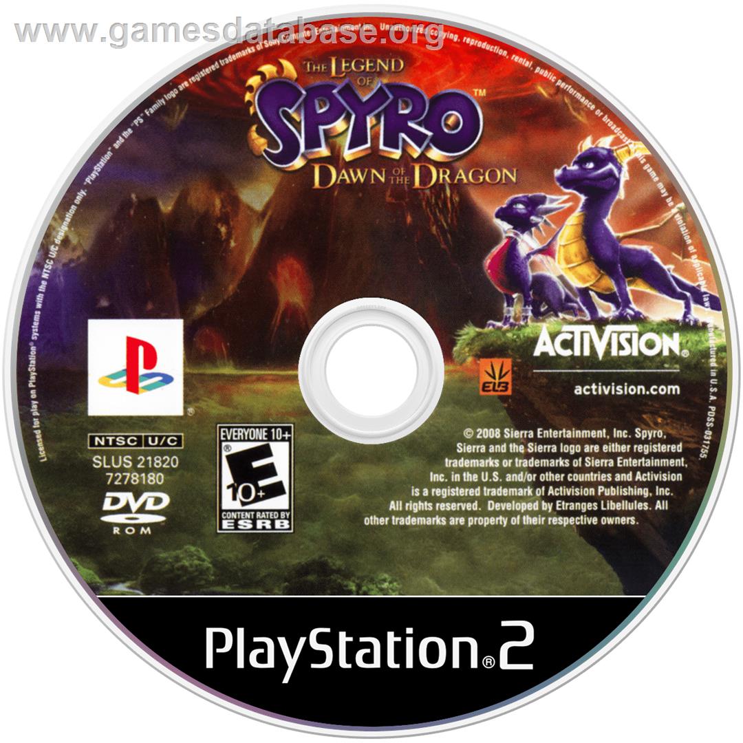 Legend of Spyro - Dawn of the Dragon ,The - Sony Playstation 2 - Artwork - Cartridge