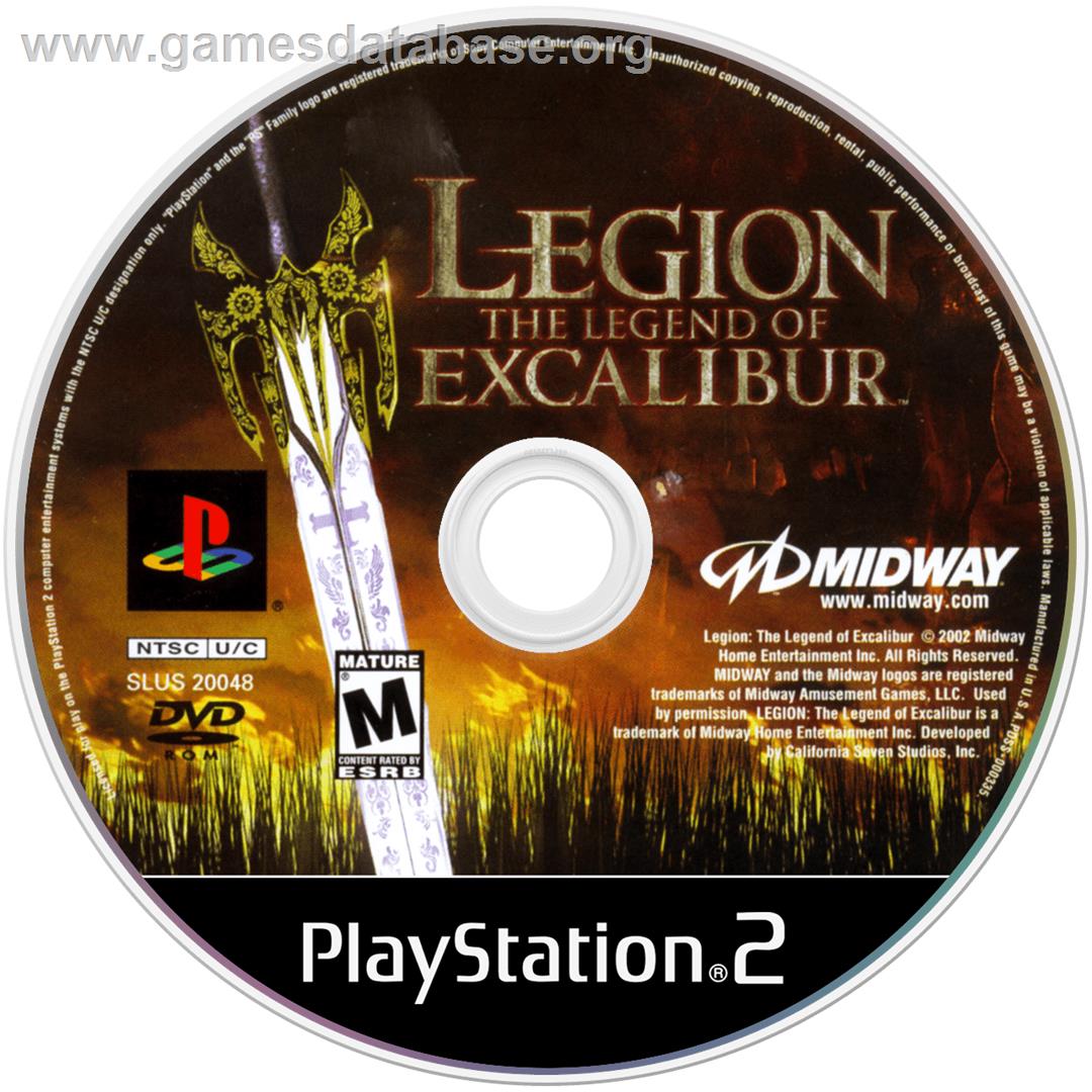 Legion - The Legend Of Excalibur - Sony Playstation 2 - Artwork - Cartridge