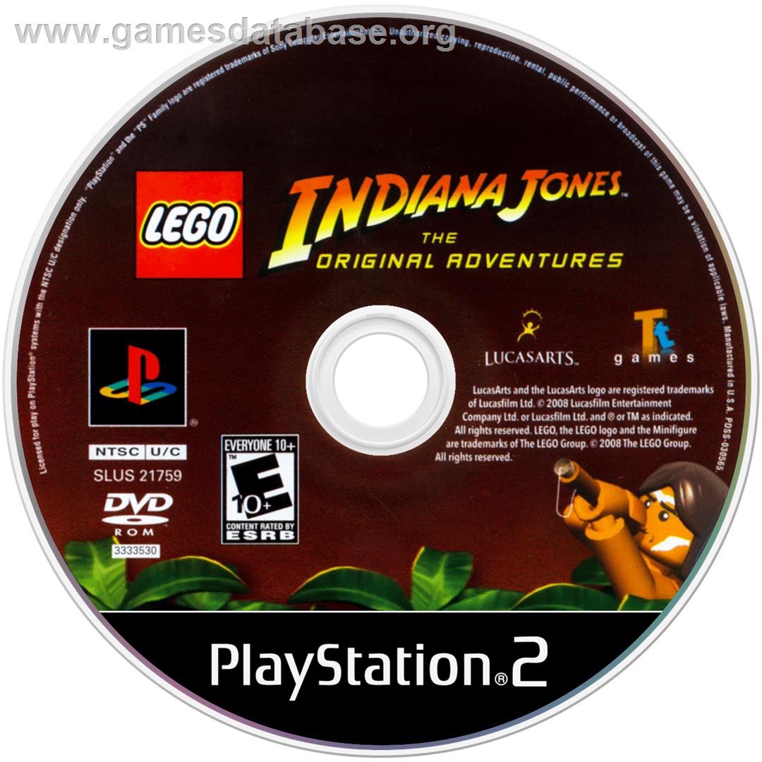 Lego Indiana Jones - The Original Adventures - Sony Playstation 2 - Artwork - Cartridge