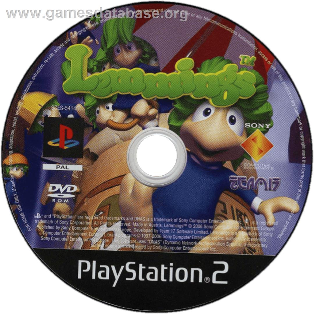 Lemmings - Sony Playstation 2 - Artwork - Cartridge