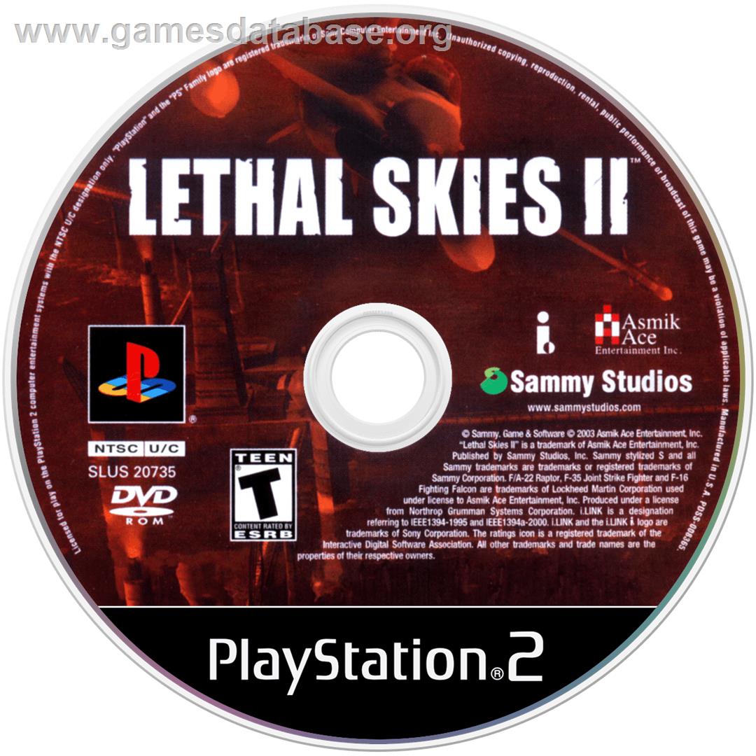 Lethal Skies 2 - Sony Playstation 2 - Artwork - Cartridge