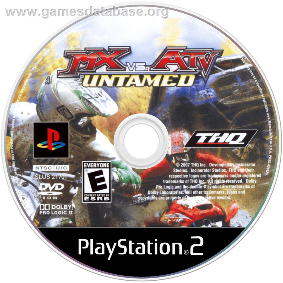 MX vs. ATV Untamed - Sony Playstation 2 - Artwork - Cartridge