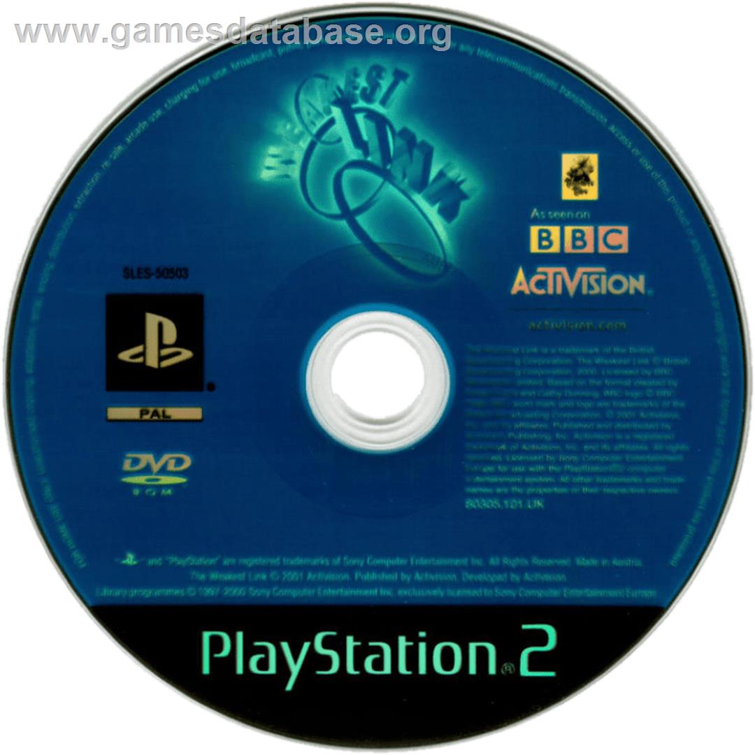 Maillon Faible, Le - Sony Playstation 2 - Artwork - Cartridge