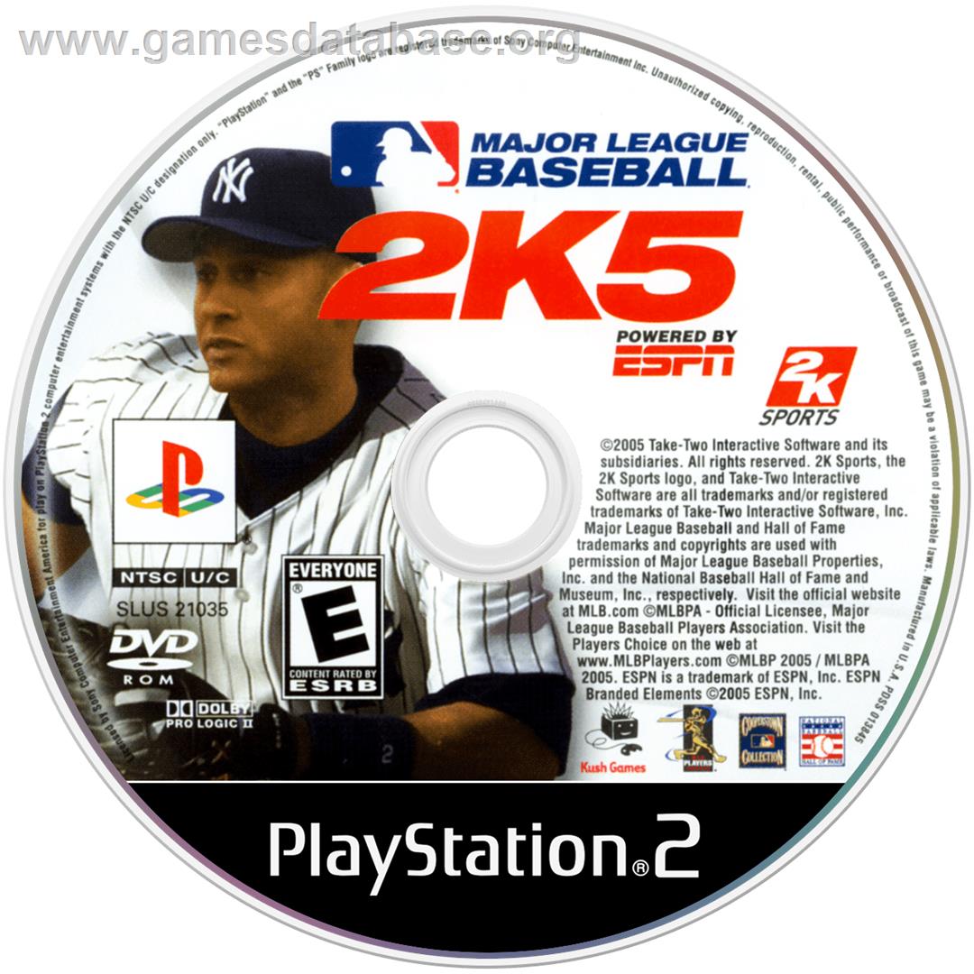 Major League Baseball 2k5 - Sony Playstation 2 - Artwork - Cartridge