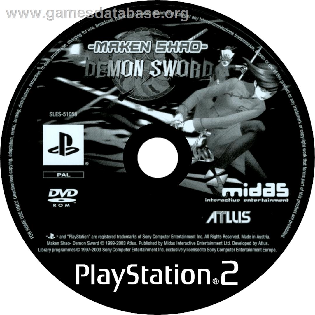 Maken Shao - Demon Sword - Sony Playstation 2 - Artwork - Cartridge