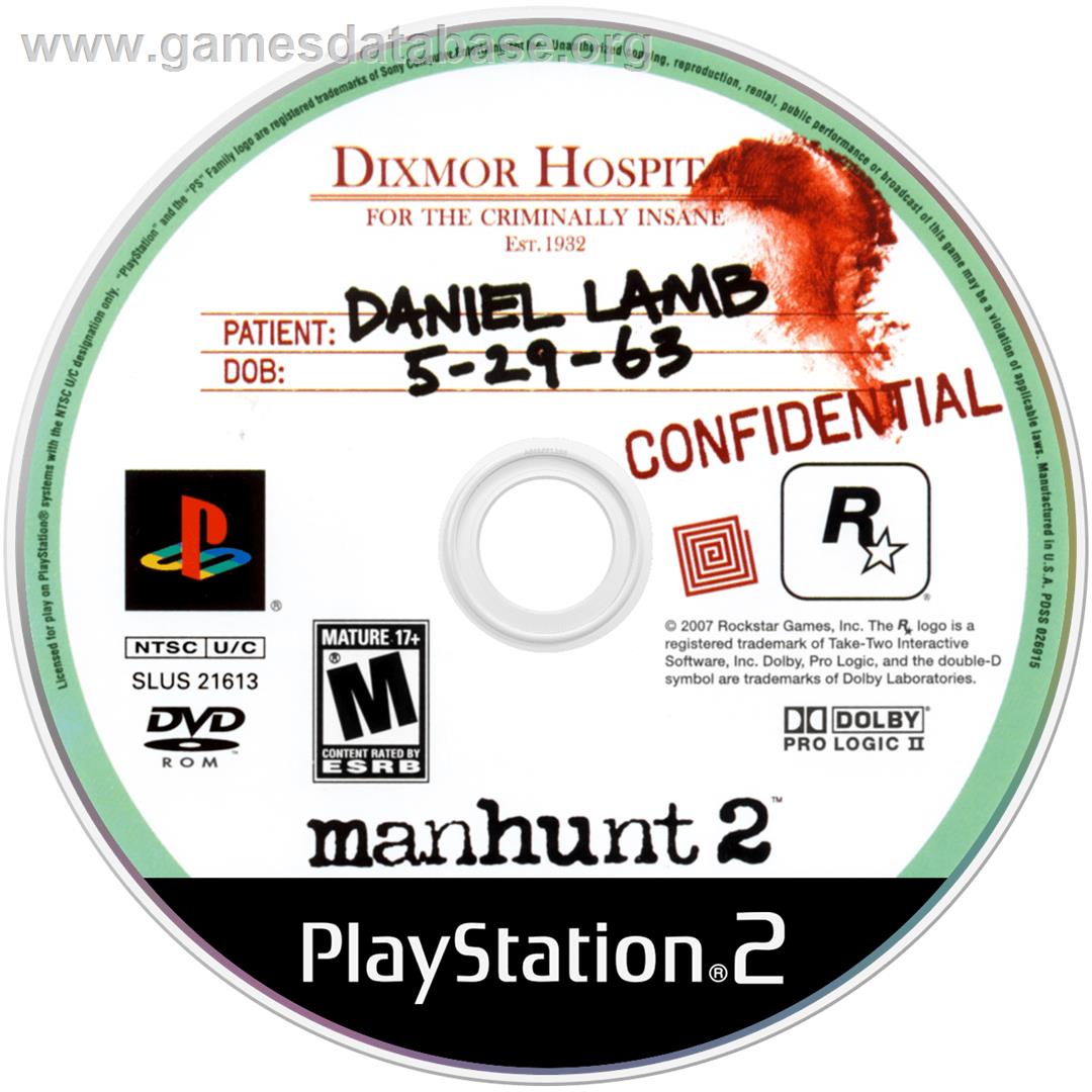 Manhunt 2 - Sony Playstation 2 - Artwork - Cartridge
