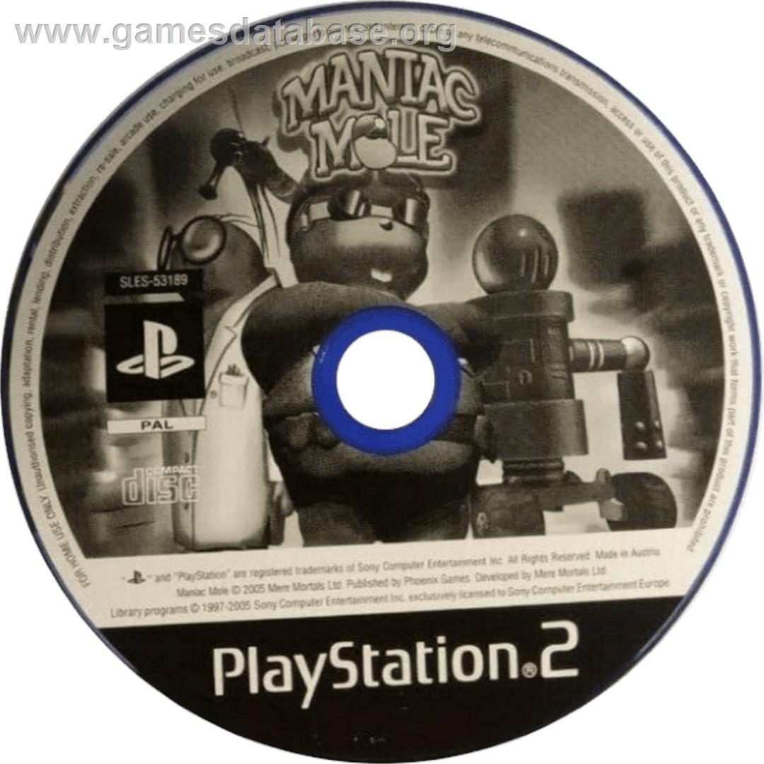 Maniac Mole - Sony Playstation 2 - Artwork - Cartridge