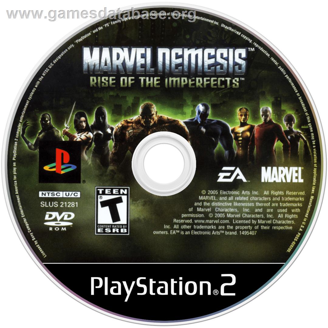 Marvel Nemesis - Rise of the Imperfects - Sony Playstation 2 - Artwork - Cartridge