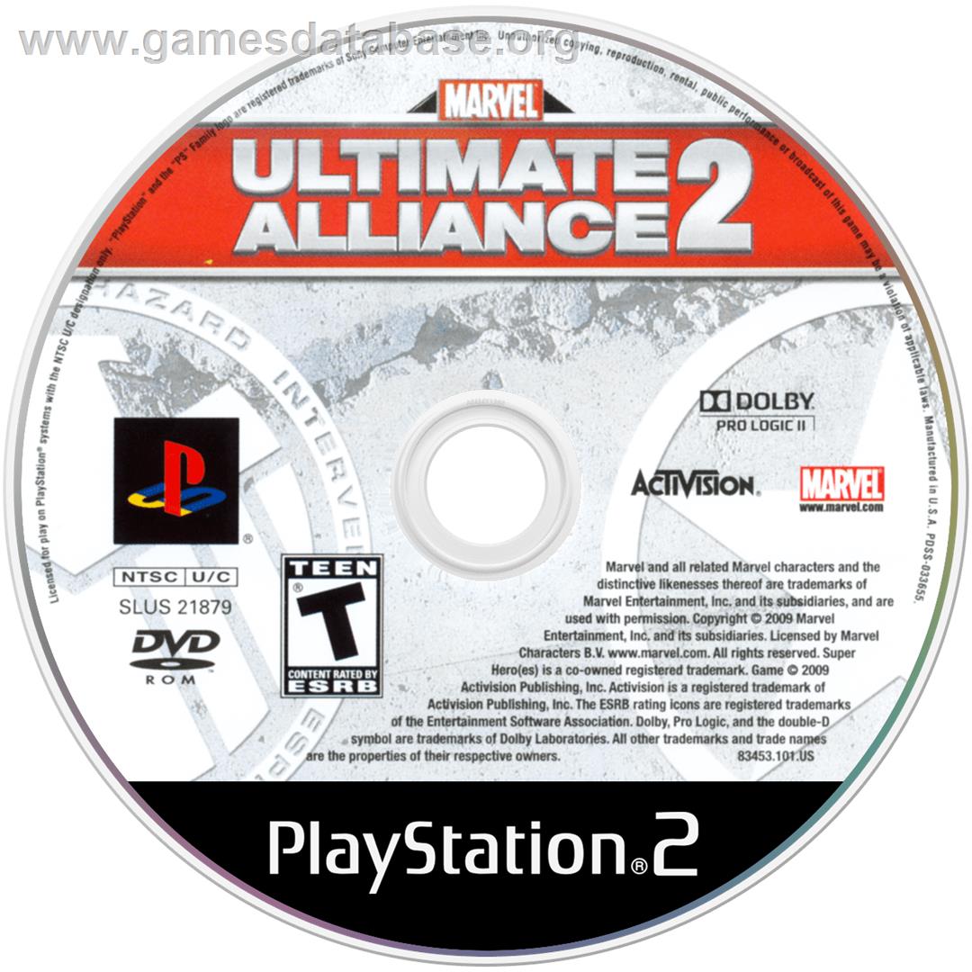 Marvel Ultimate Alliance 2 - Sony Playstation 2 - Artwork - Cartridge