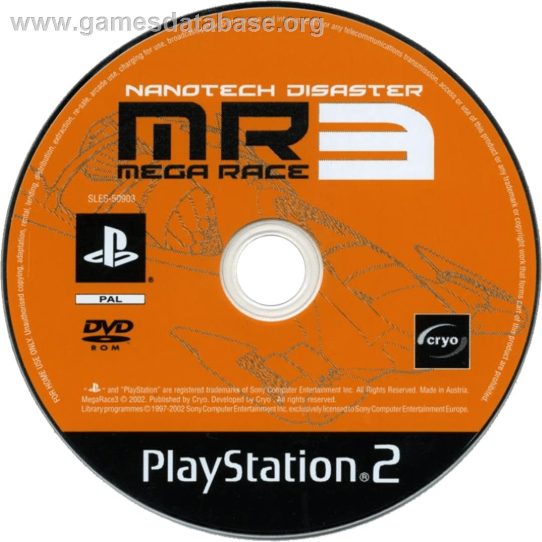 Megarace 3 - Sony Playstation 2 - Artwork - Cartridge