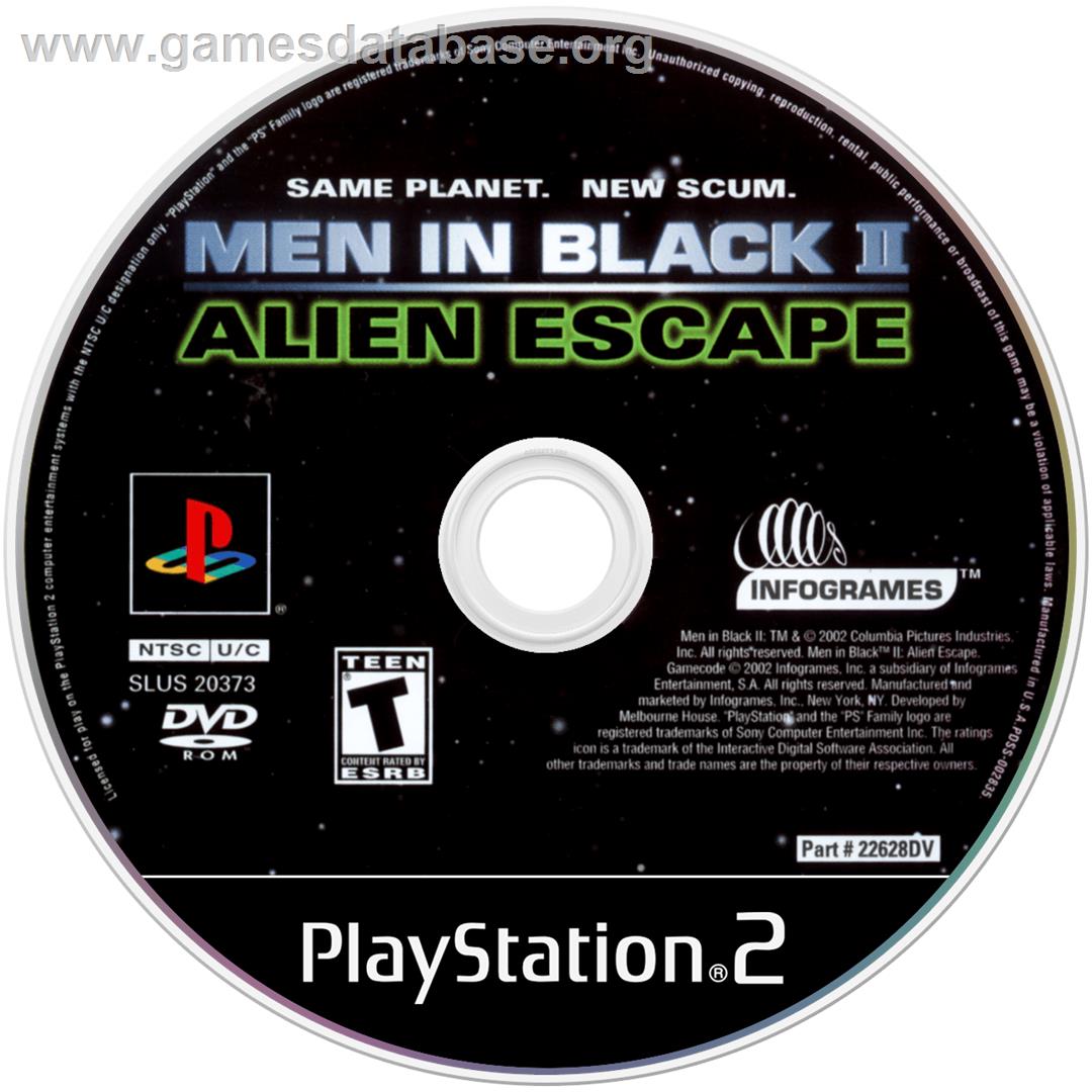 Men In Black 2 - Alien Escape - Sony Playstation 2 - Artwork - Cartridge