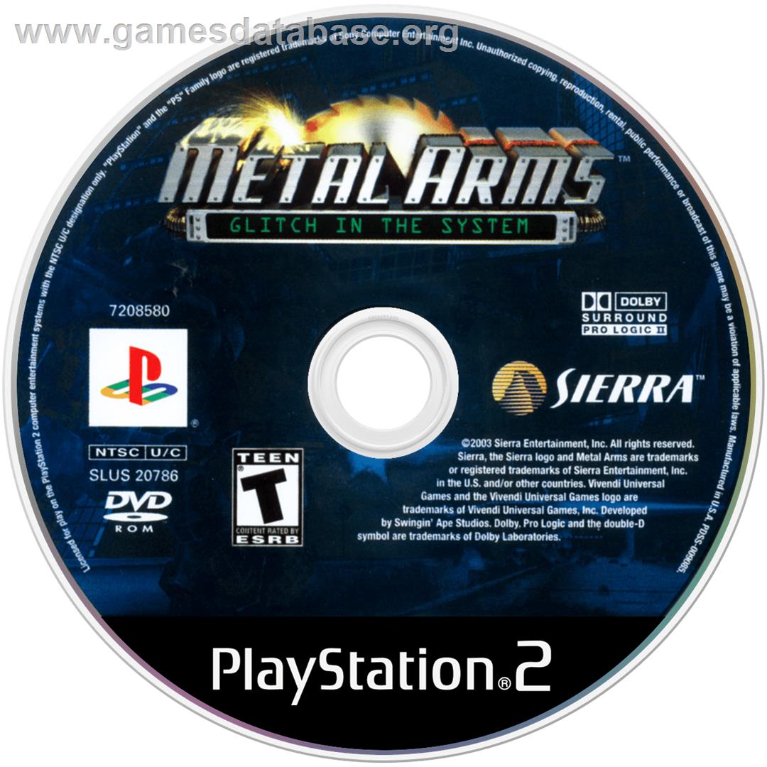 Metal Arms - Glitch In The System - Sony Playstation 2 - Artwork - Cartridge