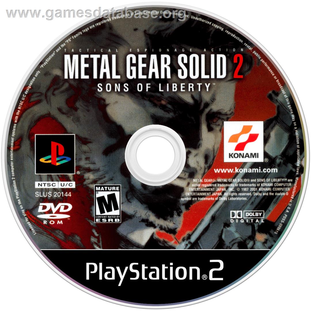 Metal Gear Solid 2 - Sons Of Liberty - Sony Playstation 2 - Artwork - Cartridge