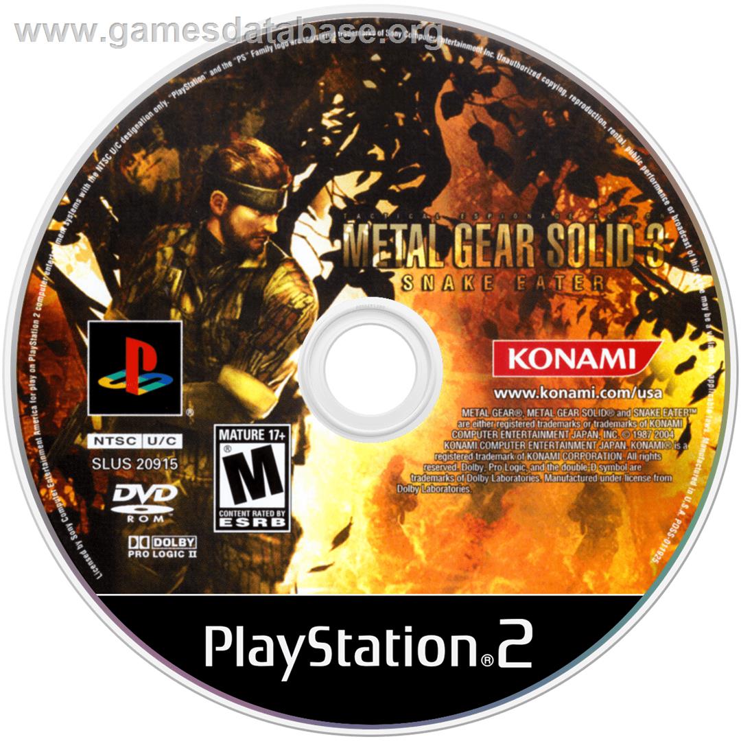 Metal Gear Solid 3 - Snake Eater - Sony Playstation 2 - Artwork - Cartridge