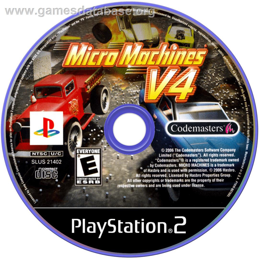 Micro Machines V4 - Sony Playstation 2 - Artwork - Cartridge