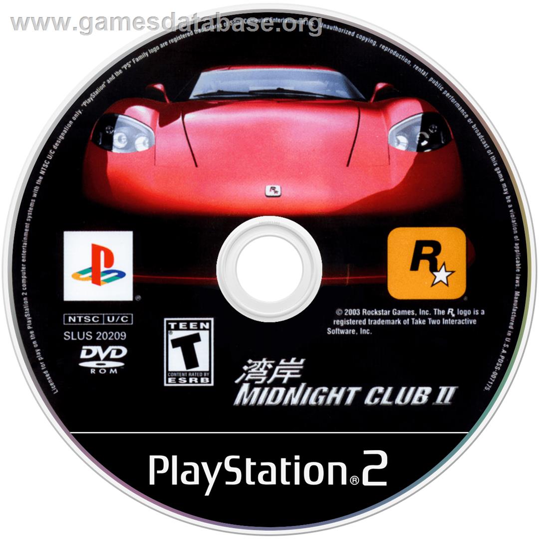 Midnight Club 2 - Sony Playstation 2 - Artwork - Cartridge