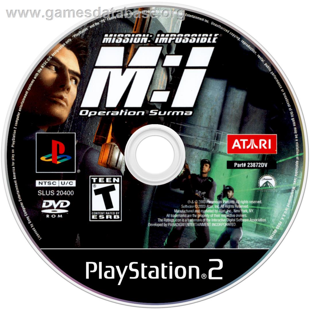 Mission - Impossible - Operation Surma - Sony Playstation 2 - Artwork - Cartridge