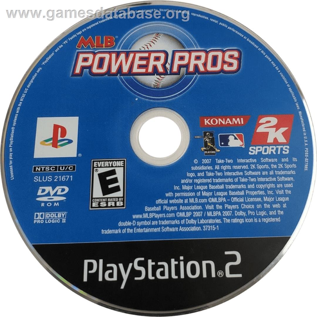 Mlb Power Pros - Sony Playstation 2 - Artwork - Cartridge