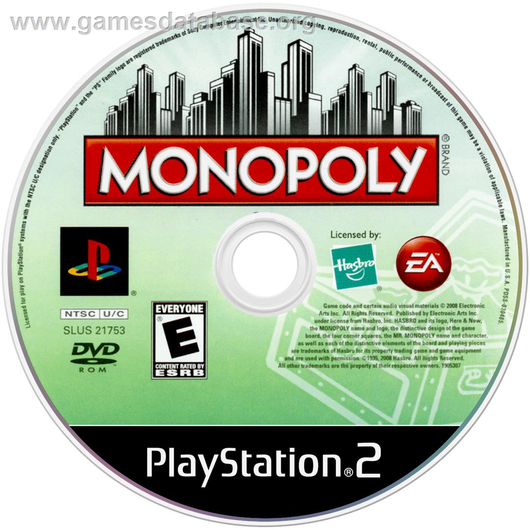 Monopoly - Sony Playstation 2 - Artwork - Cartridge