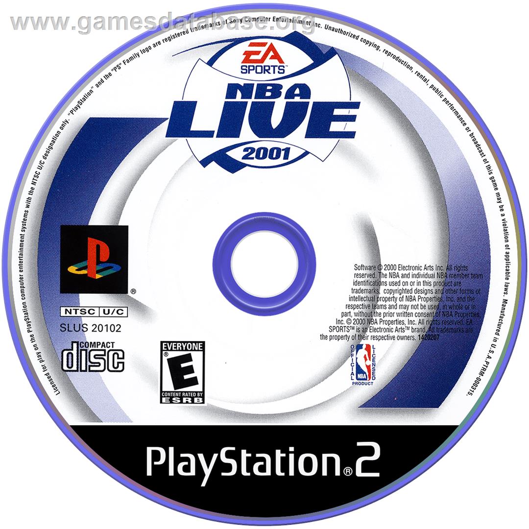 Nba Live 2001 - Sony Playstation 2 - Artwork - Cartridge