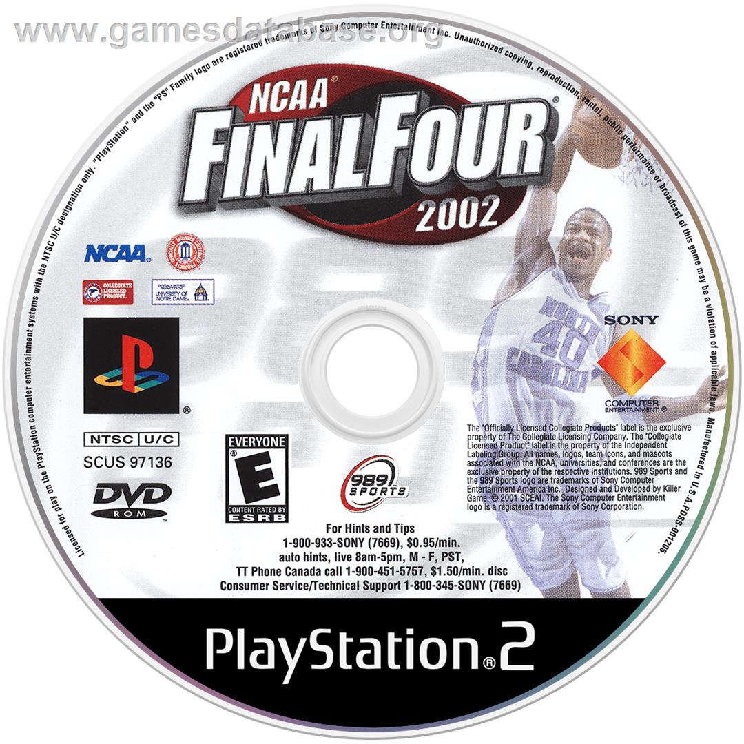 Ncaa Final Four 2002 - Sony Playstation 2 - Artwork - Cartridge