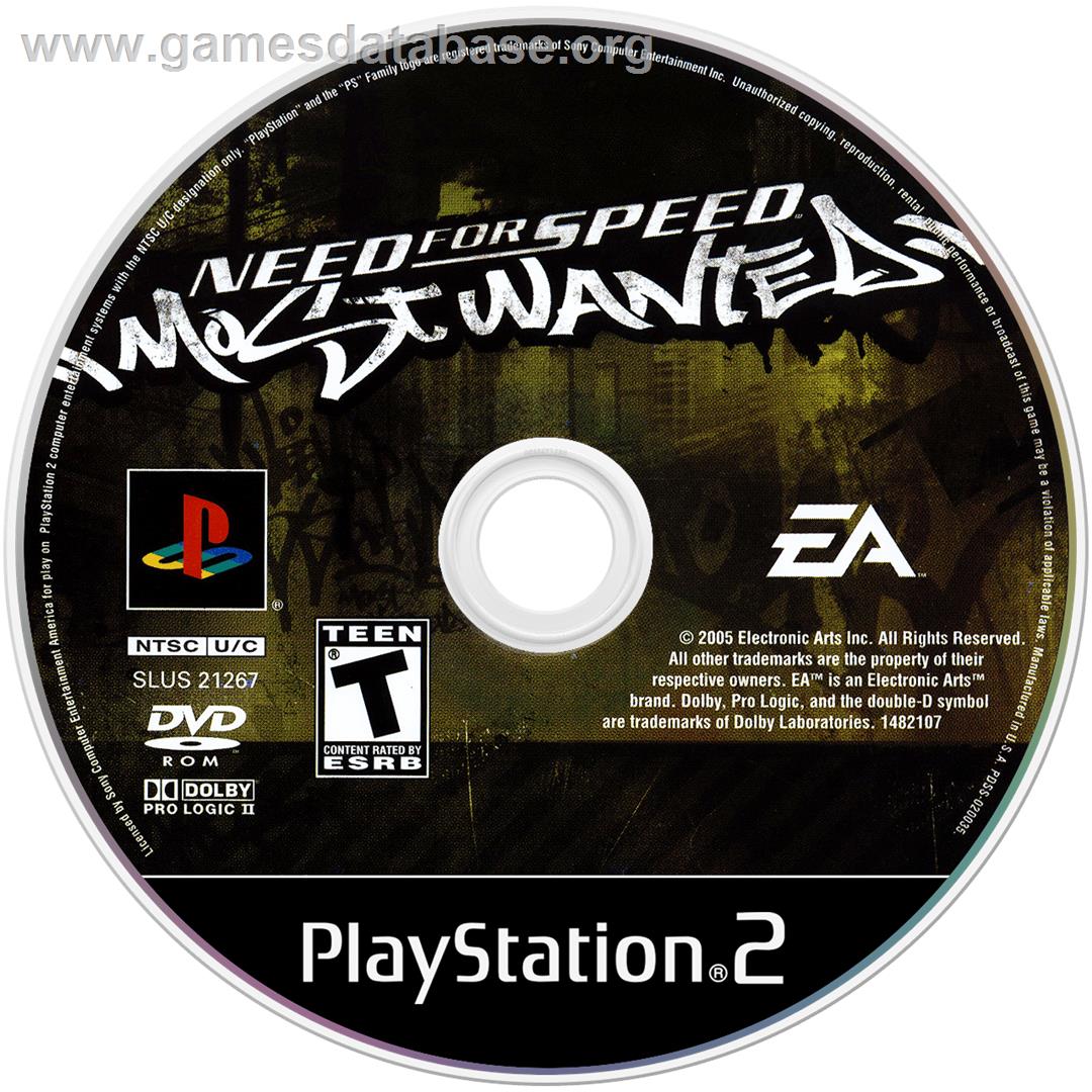 Need For Speed - Most Wanted - Sony Playstation 2 - Artwork - Cartridge