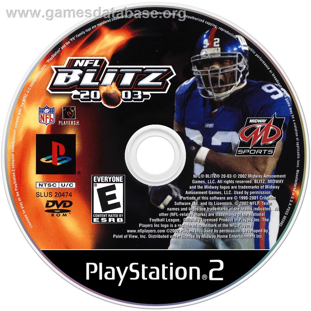 Nfl Blitz 2003 - Sony Playstation 2 - Artwork - Cartridge