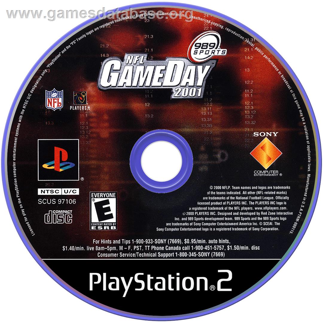 Nfl Gameday 2001 - Sony Playstation 2 - Artwork - Cartridge