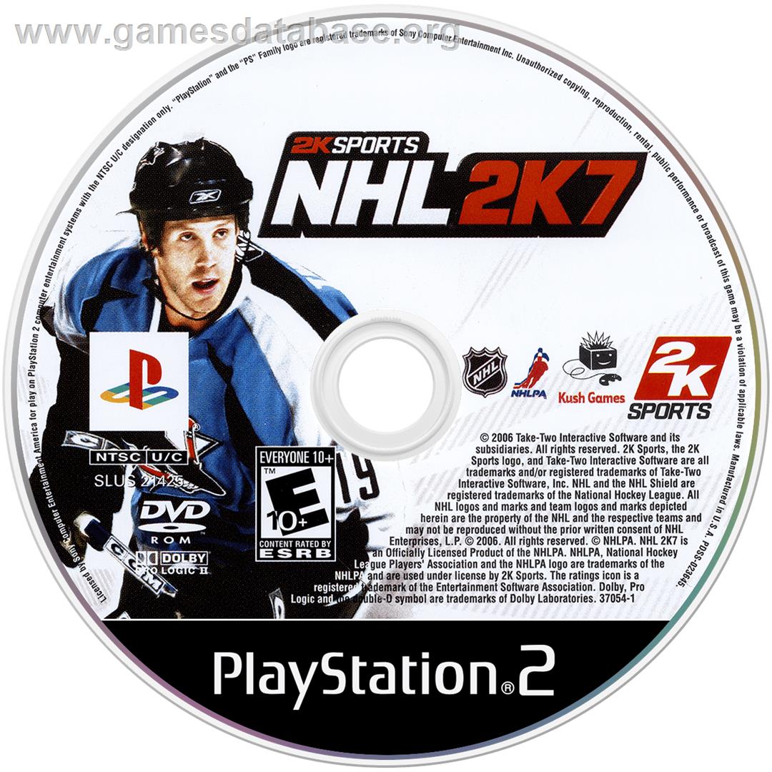 Nhl 2k7 - Sony Playstation 2 - Artwork - Cartridge