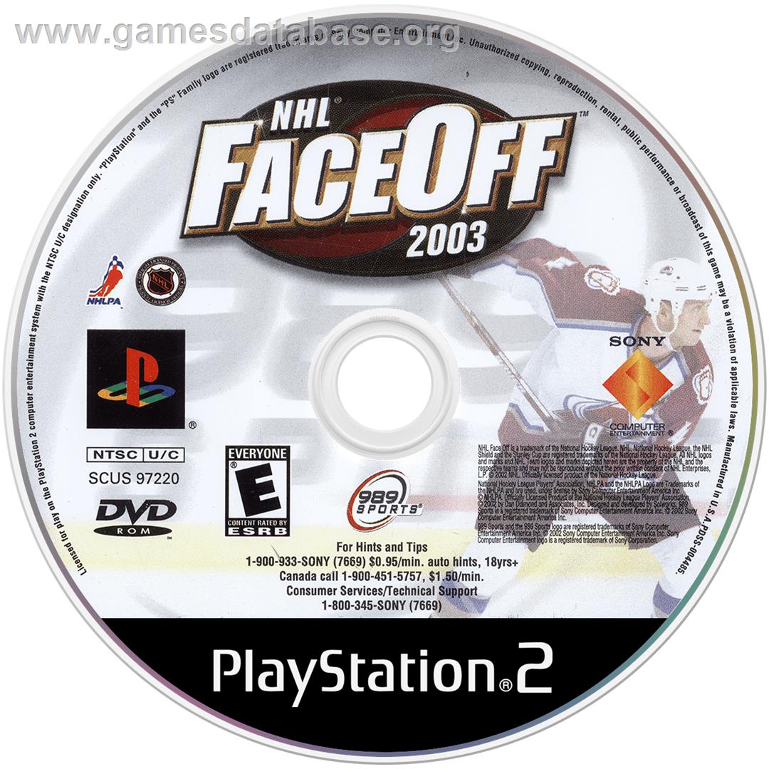 Nhl Faceoff 2003 - Sony Playstation 2 - Artwork - Cartridge