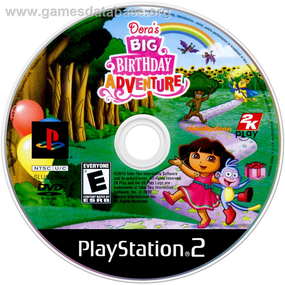 Nickelodeon Dora's Big Birthday Adventure - Sony Playstation 2 - Artwork - Cartridge