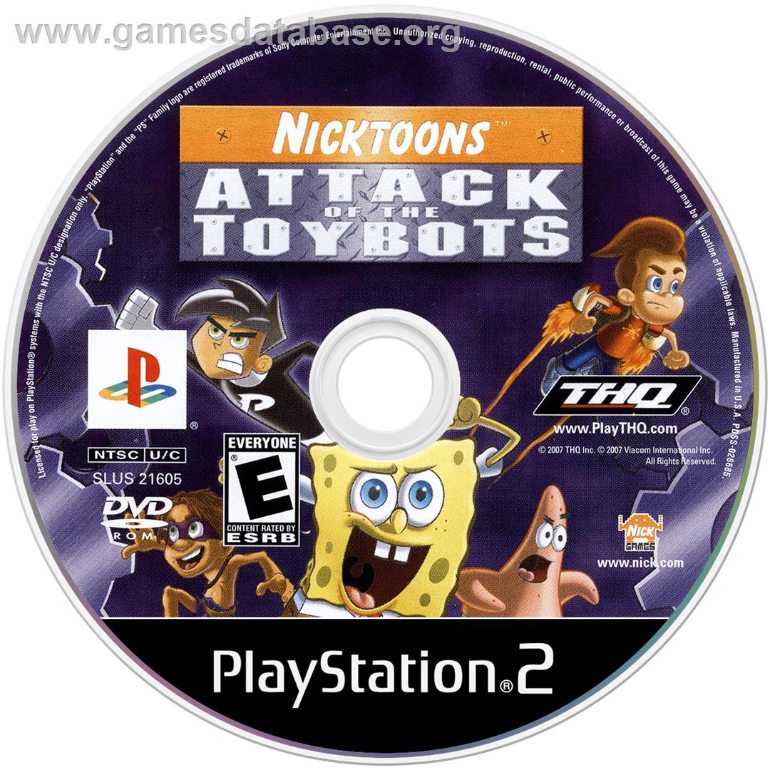 Nickelodeon SpongeBob and Friends - Attack of the Toybots - Sony Playstation 2 - Artwork - Cartridge