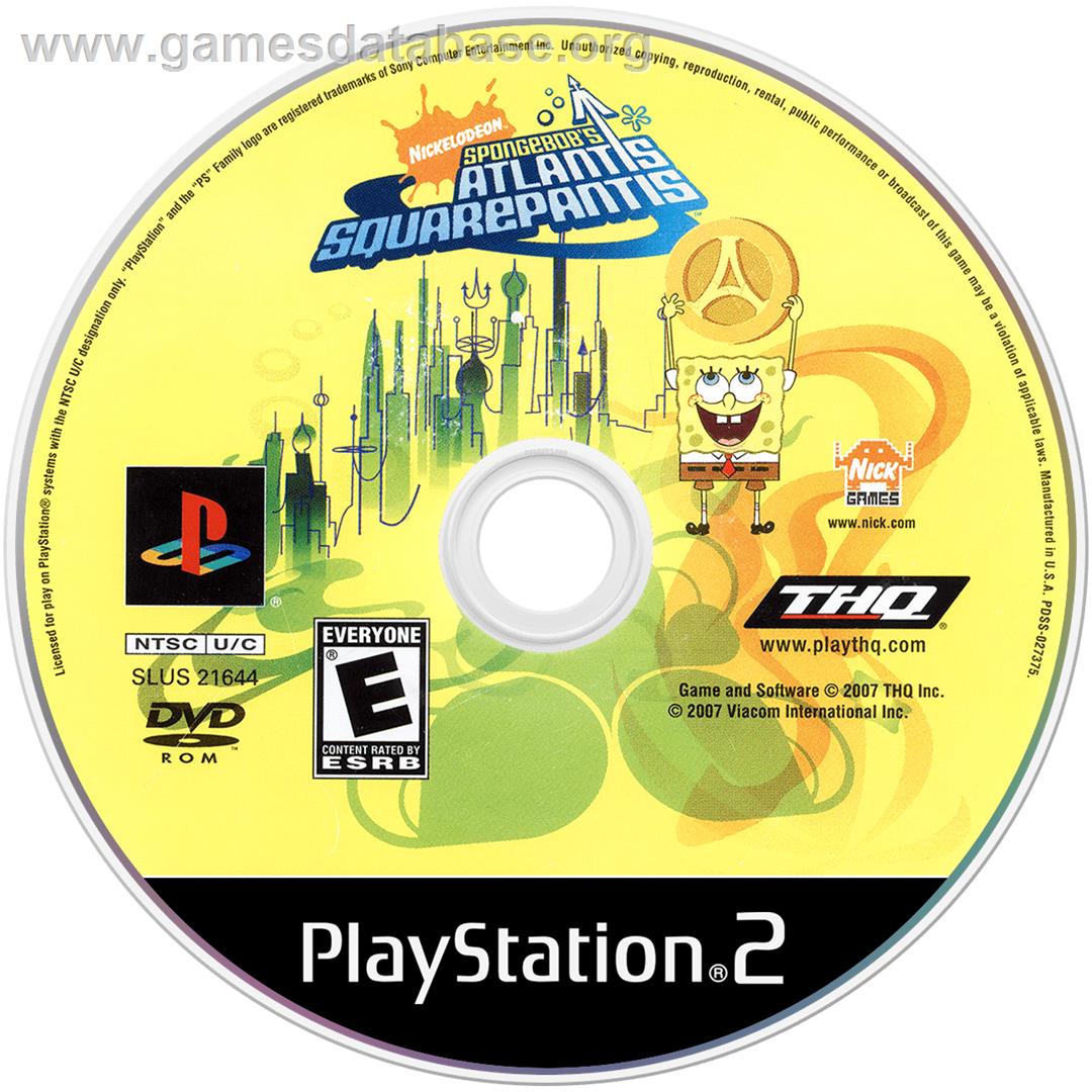 Nickelodeon Spongebob's Atlantis Squarepantis - Sony Playstation 2 - Artwork - Cartridge