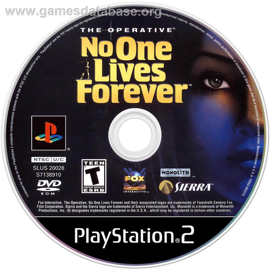 No One Lives Forever - Sony Playstation 2 - Artwork - Cartridge