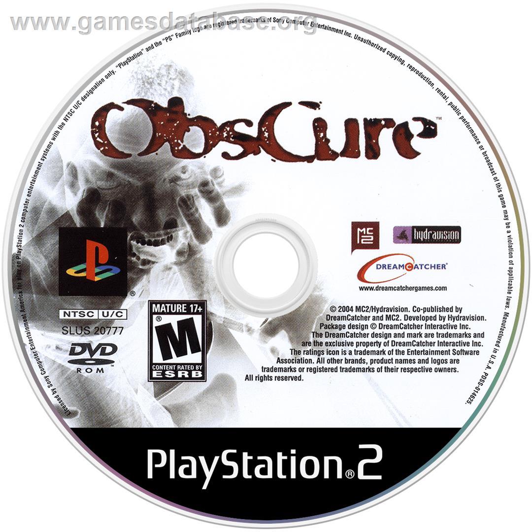 Obscure - Sony Playstation 2 - Artwork - Cartridge