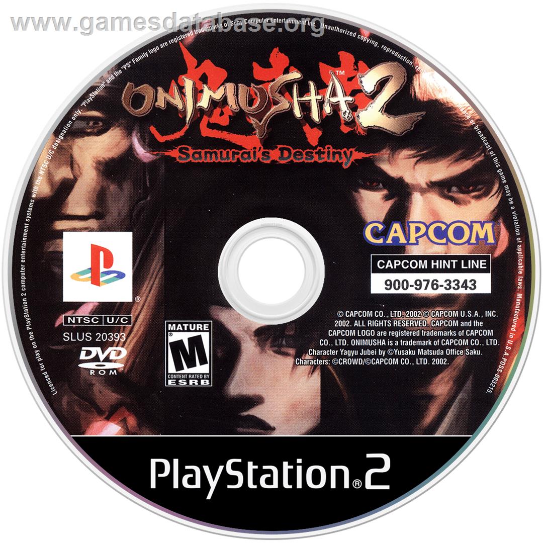Onimusha 2 - Samurai's Destiny - Sony Playstation 2 - Artwork - Cartridge