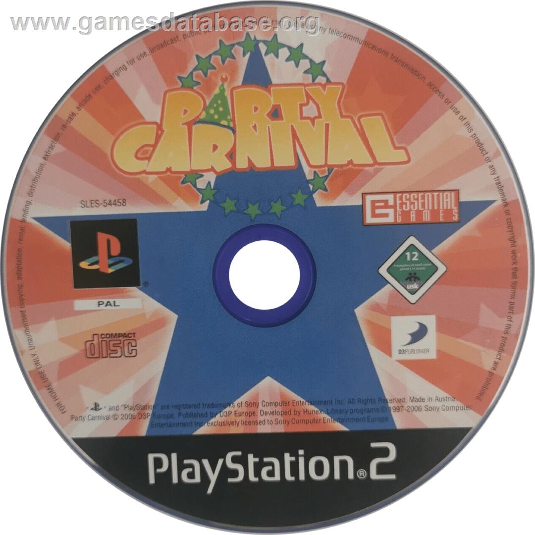 Party Carnival - Sony Playstation 2 - Artwork - Cartridge