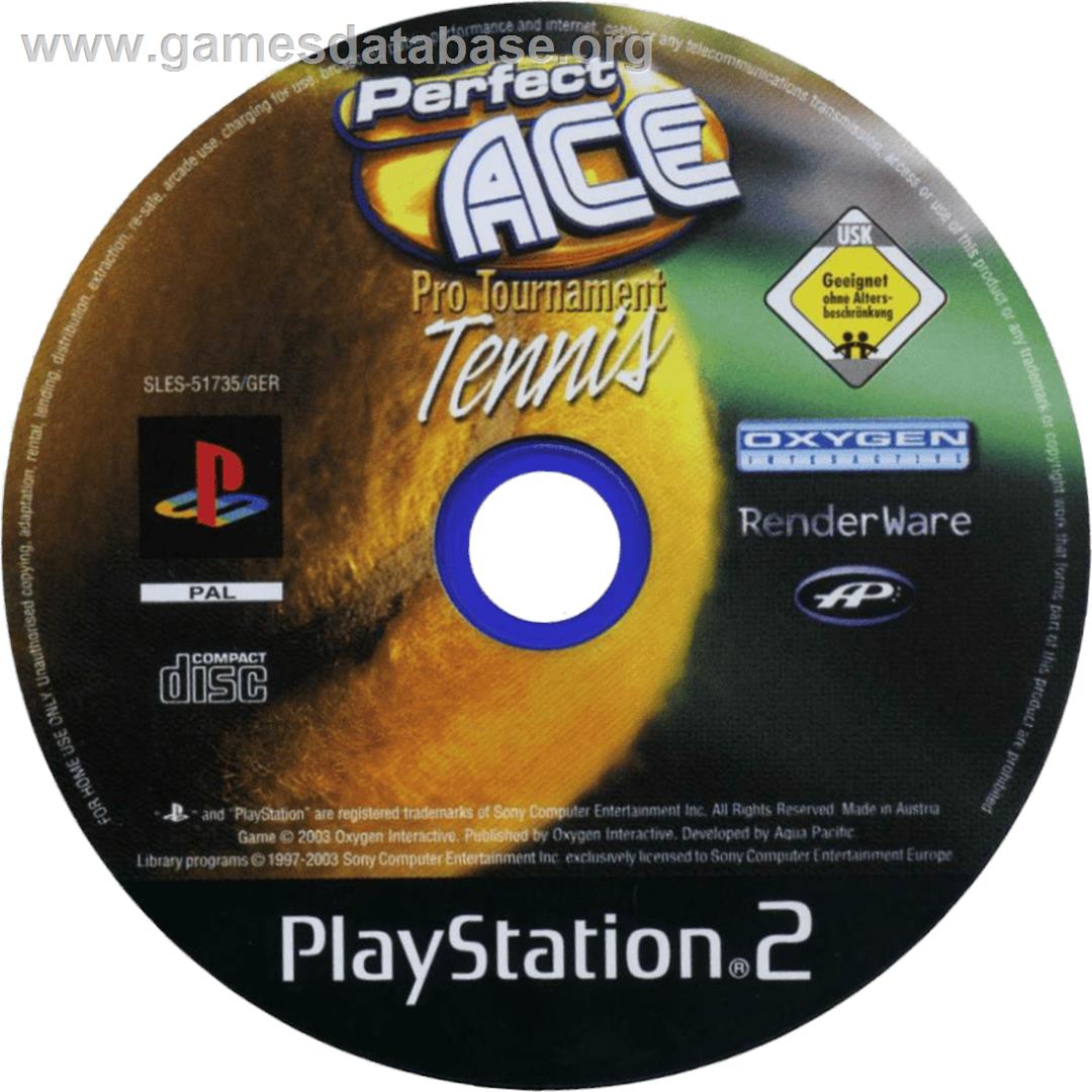 Perfect Ace - Pro Tournament Tennis - Sony Playstation 2 - Artwork - Cartridge