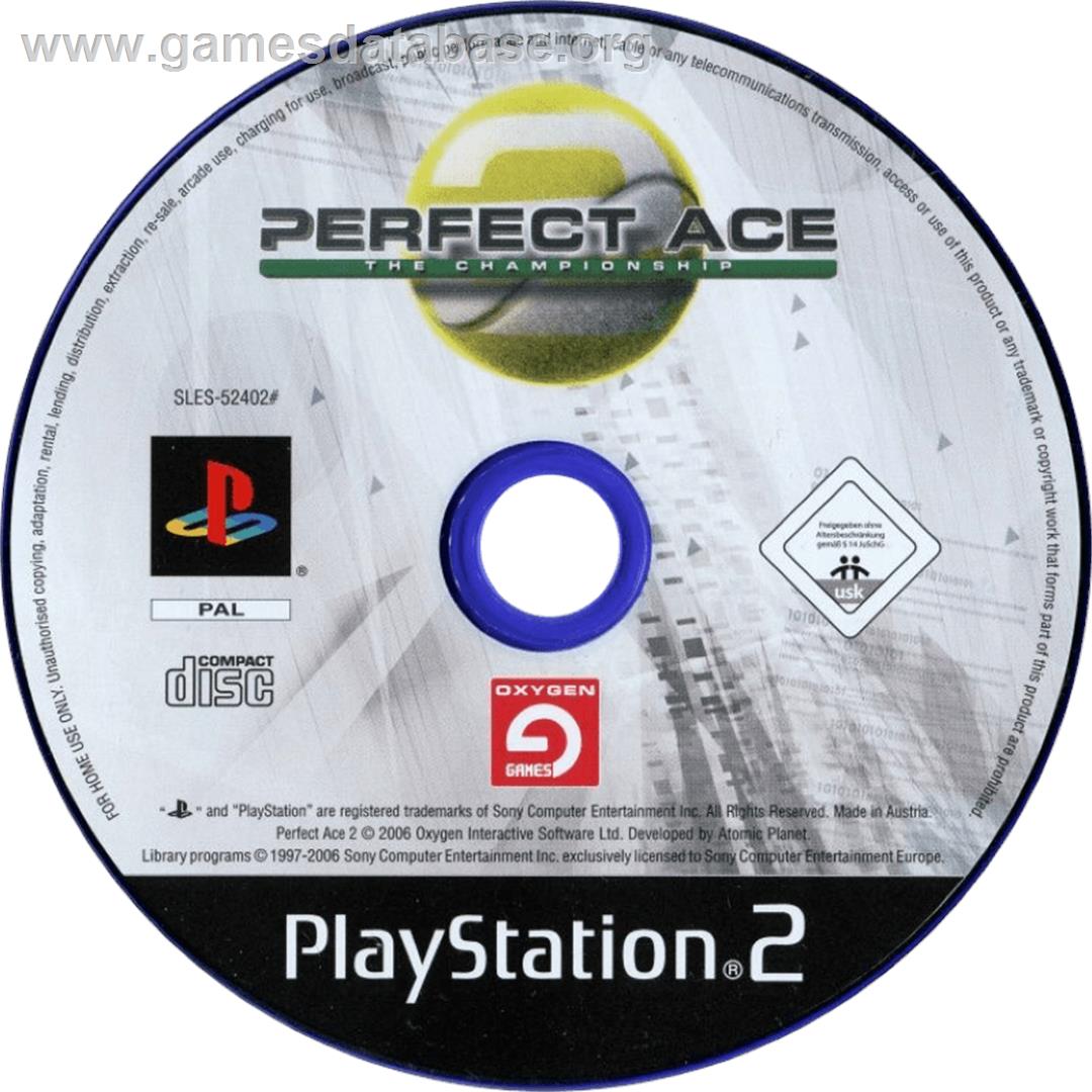 Perfect Ace 2 - The Championships - Sony Playstation 2 - Artwork - Cartridge
