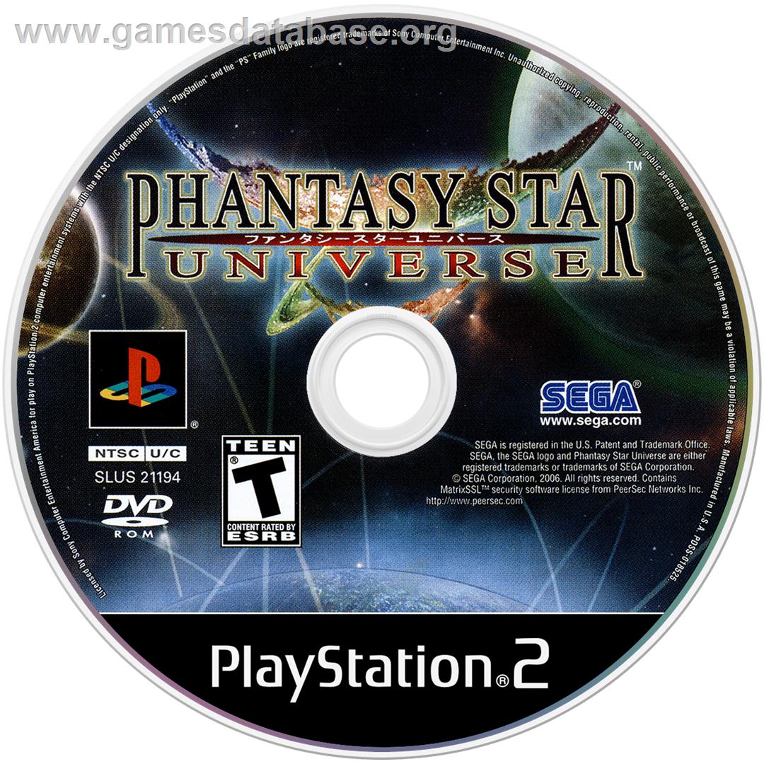 Phantasy Star Universe - Sony Playstation 2 - Artwork - Cartridge