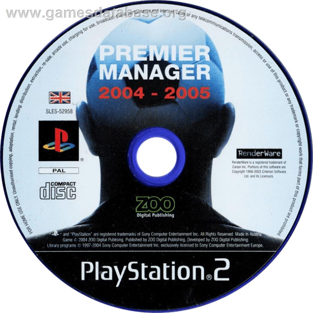 Premier Manager 2004-2005 - Sony Playstation 2 - Artwork - Cartridge