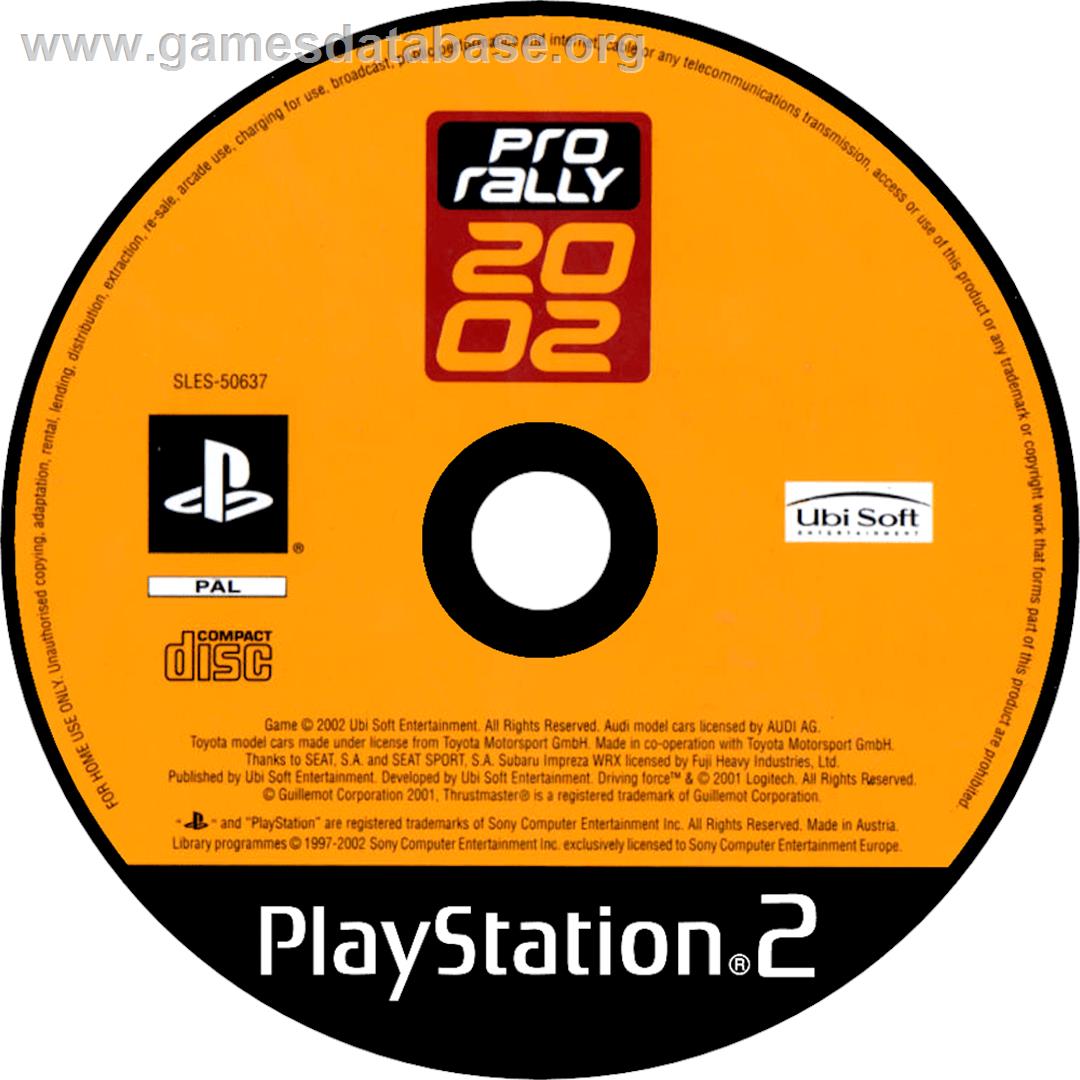 Pro Rally 2002 - Sony Playstation 2 - Artwork - Cartridge